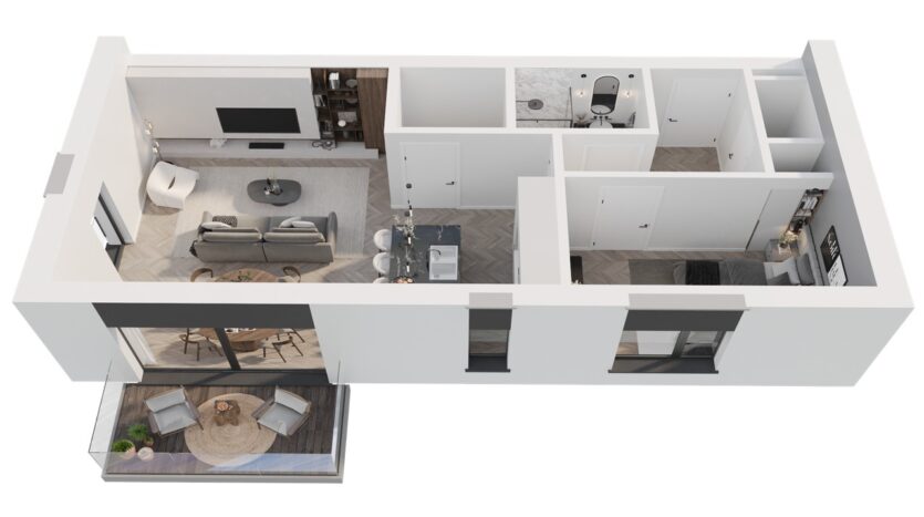 Appartement 1 chambre avec terrasse exposée ouest